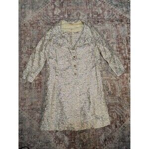 Vintage 60s VOLUP Carol Brent Montgomery Wards Metallic Silver Two Piece 26